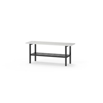 Novis Elite sittebenk med skohylle 100 cm svart stativ