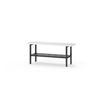 Novis Elite sittebenk med skohylle 100 cm svart stativ