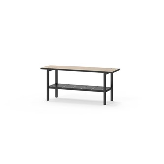 Novis Compact sittebenk med skohylle 100 cm svart stativ