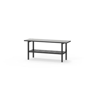 Novis Compact sittebenk med skohylle 100 cm svart stativ