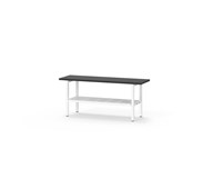 Novis Compact sittebenk med skohylle 100 cm hvitt stativ