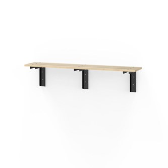 Novis Basic vegghengt sittebenk 150 cm svarte beslag