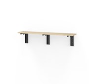 Novis Basic vegghengt sittebenk 150 cm svarte beslag