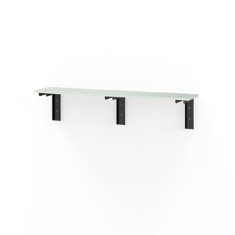 Novis Elite vegghengt sittebenk 150 cm svarte beslag