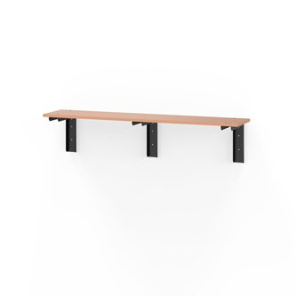 Novis Elite vegghengt sittebenk 150 cm svarte beslag