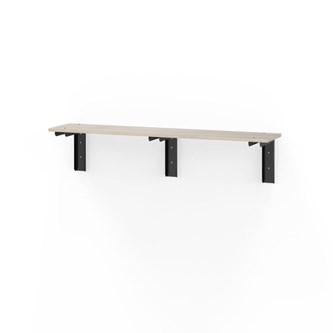 Novis Elite vegghengt sittebenk 150 cm svarte beslag