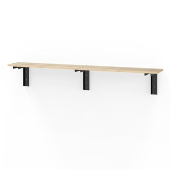 Novis Basic vegghengt sittebenk 200 cm svarte beslag