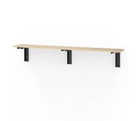 Novis Basic vegghengt sittebenk 200 cm svarte beslag