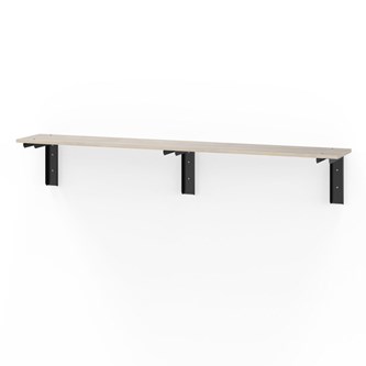 Novis Elite vegghengt sittebenk 200 cm svarte beslag