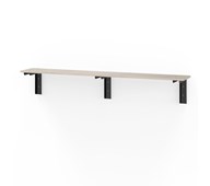Novis Elite vegghengt sittebenk 200 cm svarte beslag