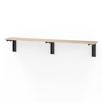 Novis Elite vegghengt sittebenk 200 cm svarte beslag