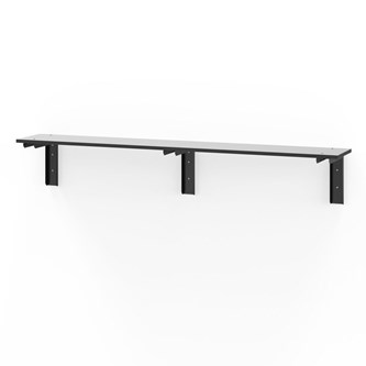 Novis Compact vegghengt sittebenk 200 cm svarte beslag