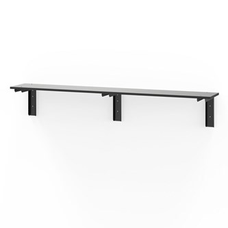 Novis Compact vegghengt sittebenk 200 cm svarte beslag