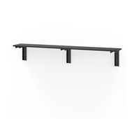 Novis Compact vegghengt sittebenk 200 cm svarte beslag