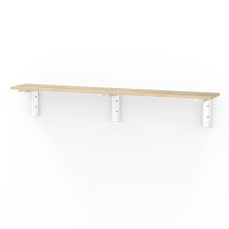 Novis Basic vegghengt sittebenk 200 cm hvite beslag