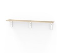 Novis Basic vegghengt sittebenk 200 cm hvite beslag