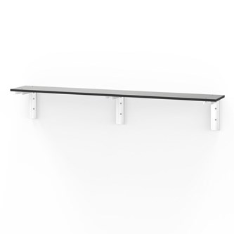 Novis Compact vegghengt sittebenk 200 cm hvite beslag