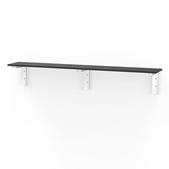 Novis Compact vegghengt sittebenk 200 cm hvite beslag