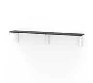 Novis Compact vegghengt sittebenk 200 cm hvite beslag