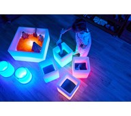 Lysende lekekuber 4 stk