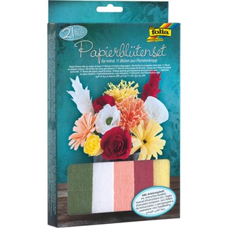 Kreppapir blomstersett