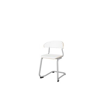 Stol Embrace C-stativ SH45 cm mellomstort sete sølv stativ