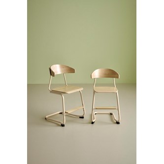 Stol Embrace C-stativ SH50 cm mellomstort sete sølv stativ