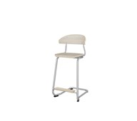 Stol Embrace C-stativ SH63 cm mellomstort sete sølv stativ