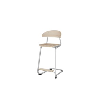 Stol Embrace C-stativ SH63 cm mellomstort sete sølv stativ