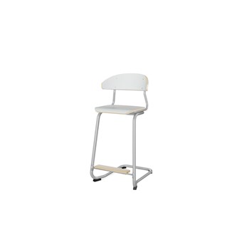 Stol Embrace C-stativ SH63 cm mellomstort sete sølv stativ