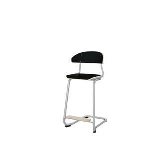 Stol Embrace C-stativ SH63 cm mellomstort sete sølv stativ