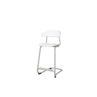 Stol Embrace C-stativ SH63 cm mellomstort sete sølv stativ