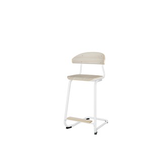 Stol Embrace BX C-stativ SH63 cm mellomstort sete hvitt stativ