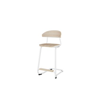 Stol Embrace BX C-stativ SH63 cm mellomstort sete hvitt stativ