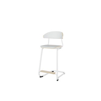 Stol Embrace BX C-stativ SH63 cm mellomstort sete hvitt stativ