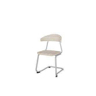 Stol Embrace C-stativ SH45 cm stort sete sølv stativ