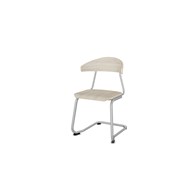 Stol Embrace C-stativ SH45 cm stort sete sølv stativ