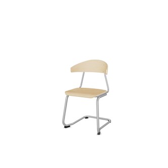 Stol Embrace C-stativ SH45 cm stort sete sølv stativ