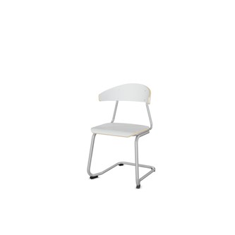 Stol Embrace C-stativ SH45 cm stort sete sølv stativ