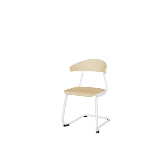 Stol Embrace BX C-stativ SH45 cm stort sete hvitt stativ