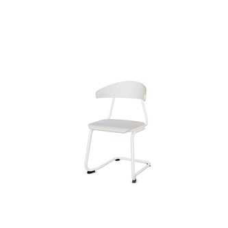 Stol Embrace BX C-stativ SH45 cm stort sete hvitt stativ
