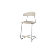 Stol Embrace C-stativ SH63 cm stort sete sølv stativ
