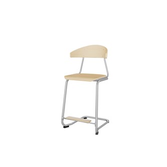 Stol Embrace C-stativ SH63 cm stort sete sølv stativ