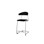 Stol Embrace C-stativ SH63 cm stort sete sølv stativ
