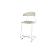 Stol Embrace BX C-stativ SH63 cm stort sete hvitt stativ