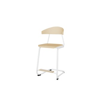 Stol Embrace BX C-stativ SH63 cm stort sete hvitt stativ
