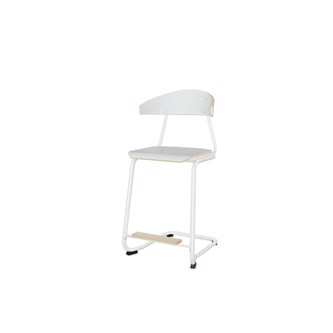 Stol Embrace BX C-stativ SH63 cm stort sete hvitt stativ