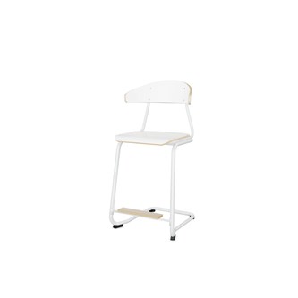 Stol Embrace BX C-stativ SH63 cm stort sete hvitt stativ