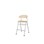 Stol Embrace 4-ben SH54 cm mellomstort sete sølv ben