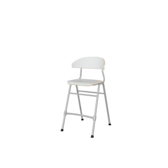 Stol Embrace 4-ben SH54 cm mellomstort sete sølv ben